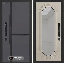 LABIRINT Входная металлическая дверь Лаб-3 Смарт панель Зеркало Дольче цвет капучино