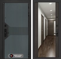 LABIRINT Входная металлическая дверь Смартлаб панель Зеркало Максимум цвет венге