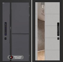 LABIRINT Входная металлическая дверь Лаб-3 Смарт панель №19 цвет грей софт