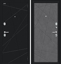 Входная Дверь модель Граффити-5 цвет Букле черное/Slate Art