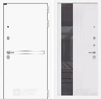 LABIRINT Входная металлическая дверь LINE WHITE панель №32 белый софт рельеф