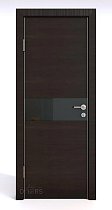 Дверная Линия Шумоизоляционная дверь 42 Дб модель 609 цвет Венге стекло лакобель черный