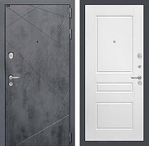 LABIRINT Входная металлическая дверь Лофт панель №3 цвет белый софт