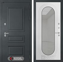 LABIRINT Входная металлическая дверь Атлантик панель Зеркало Дольче цвет белый софт