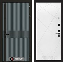 LABIRINT Входная металлическая акустическая дверь ISSIDA панель №24 цвет белый софт